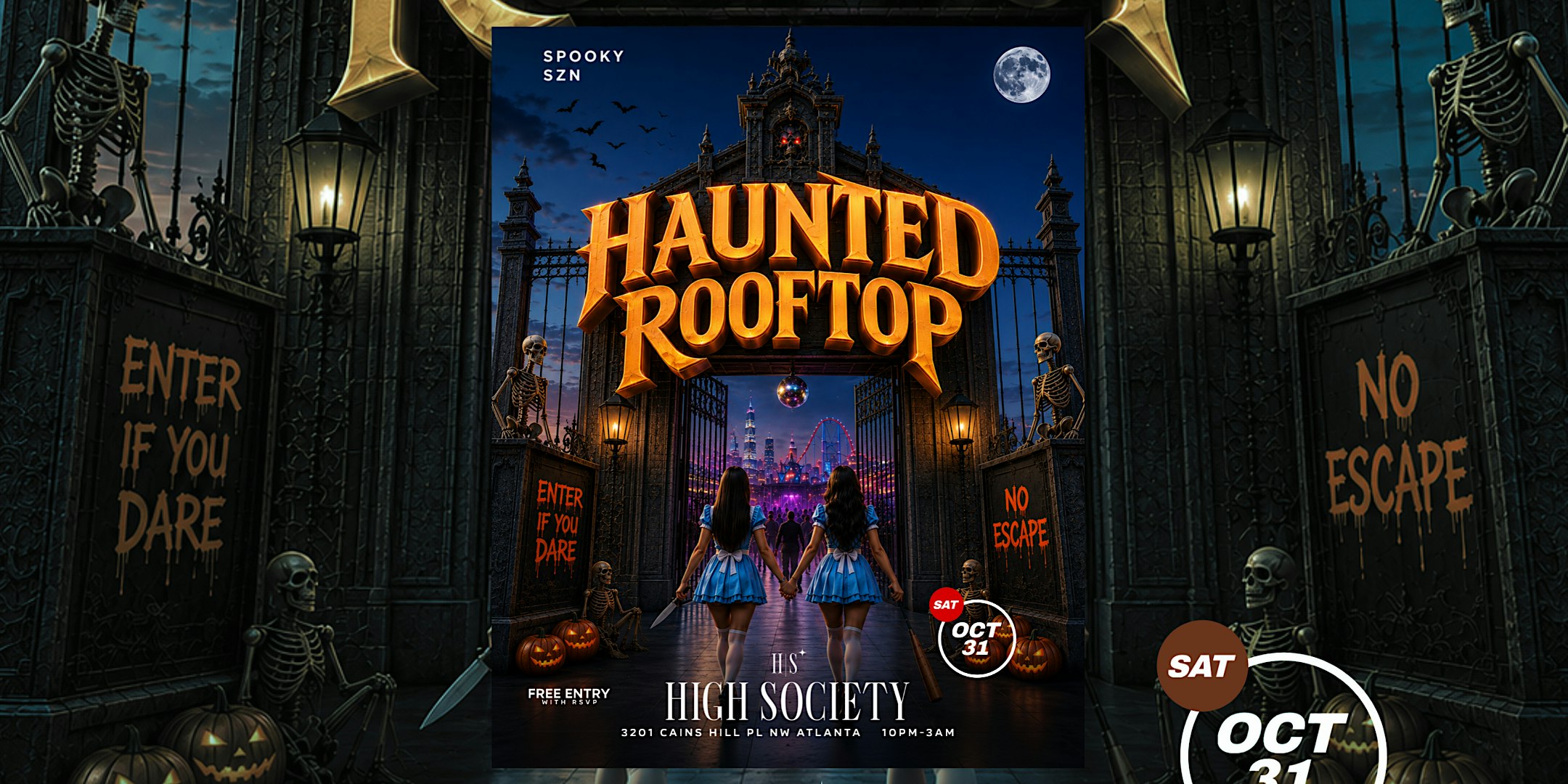 HAUNTED ROOFTOP | HIGH SOCIETY HALLOWEEN WEEKND