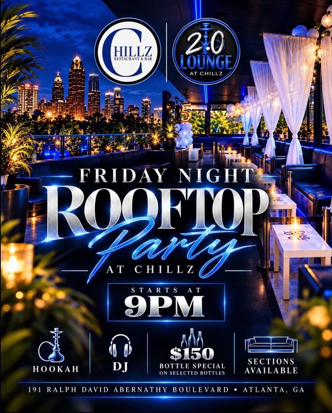 Rooftop Happy Hour at High Society