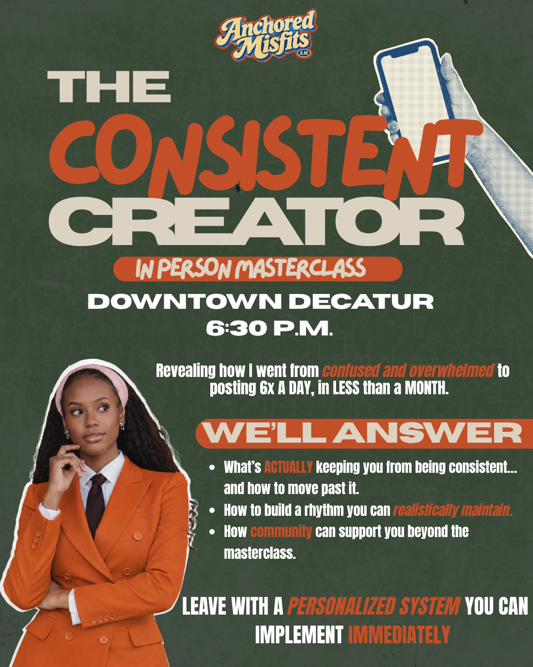 Anchored Misfits Presents: The Consistent Creator In Person Masterclass