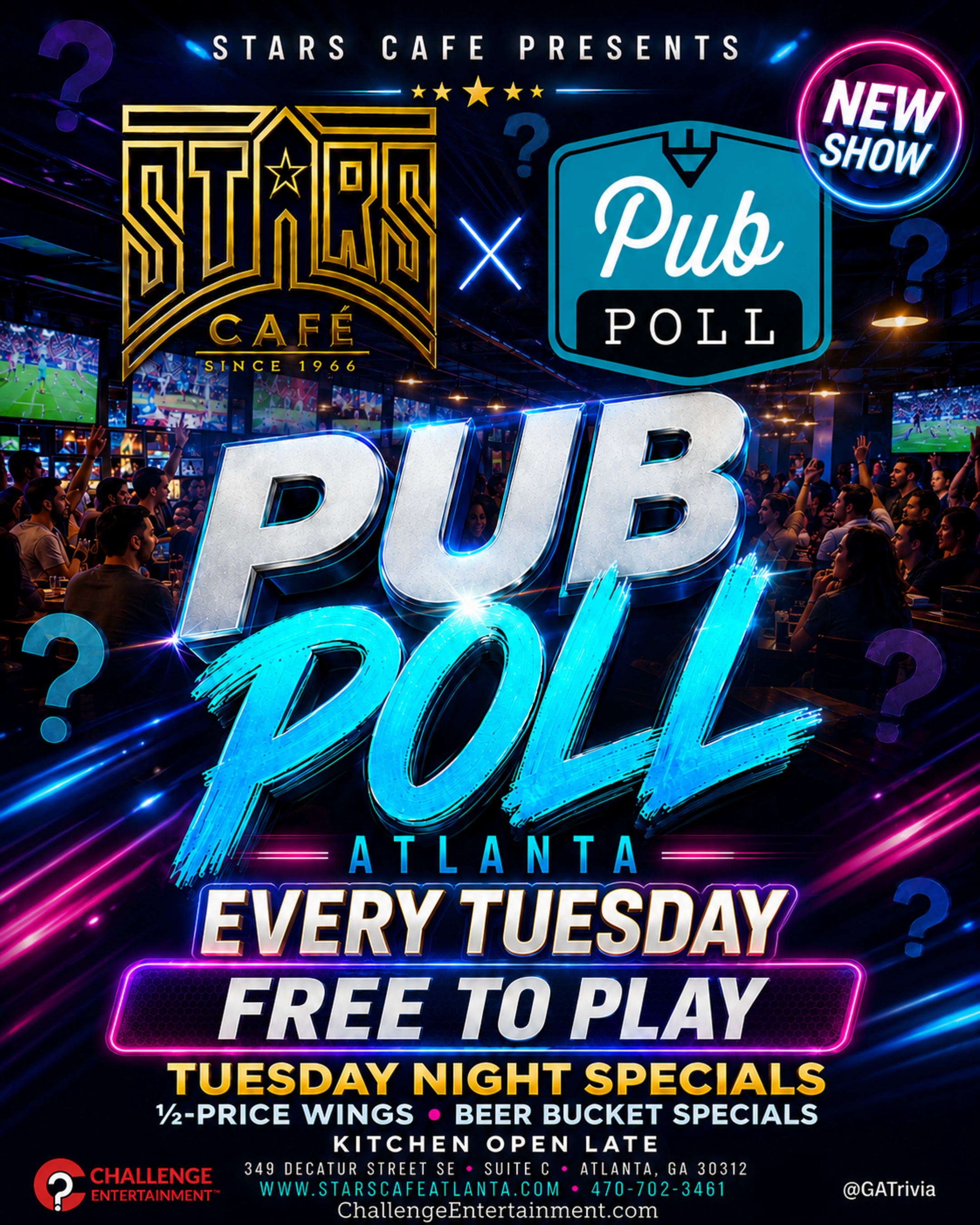 Pub Poll Tuesdays at Stars Cafe Atlanta