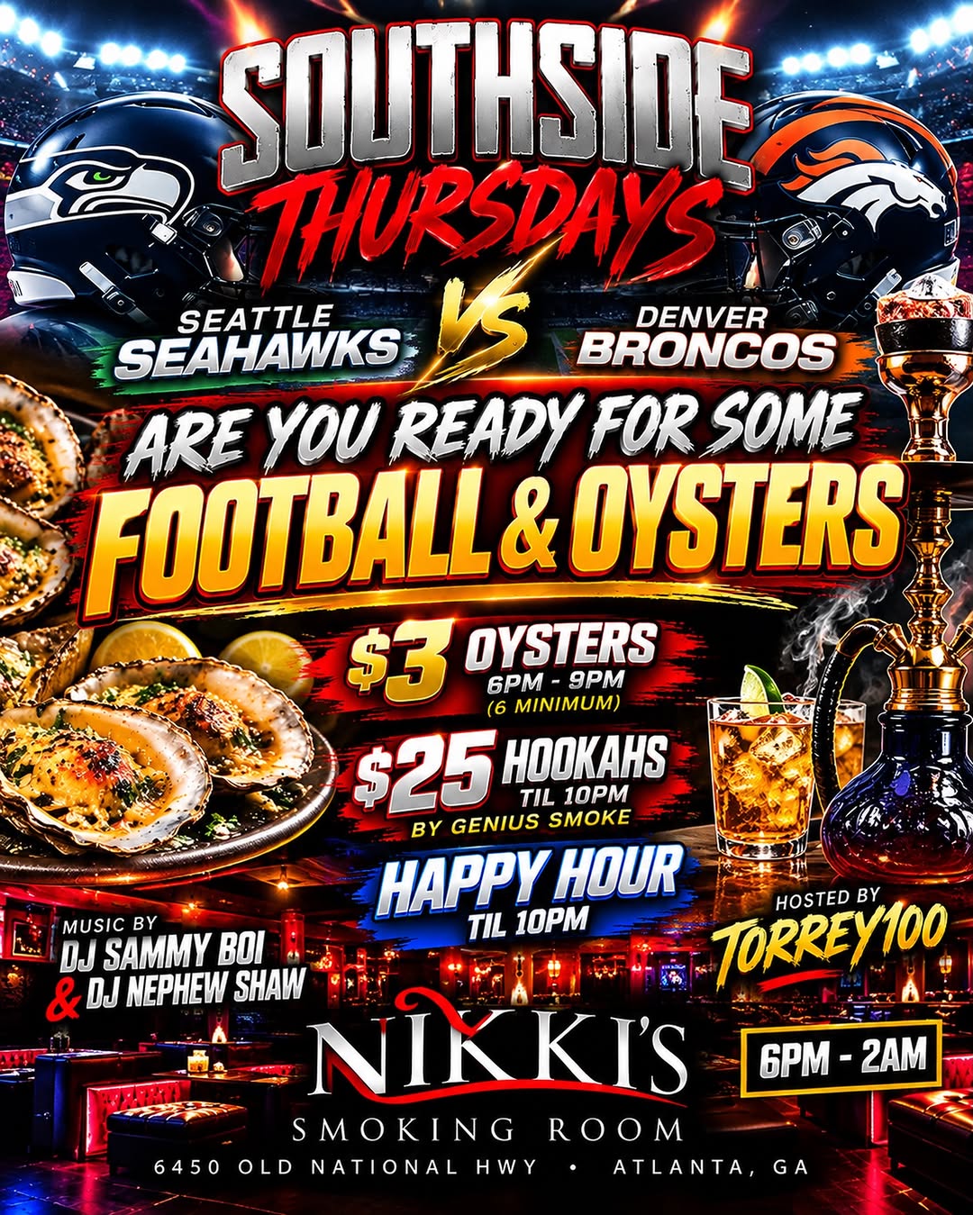 Football & Oysters Sundays at Sidebar ATL