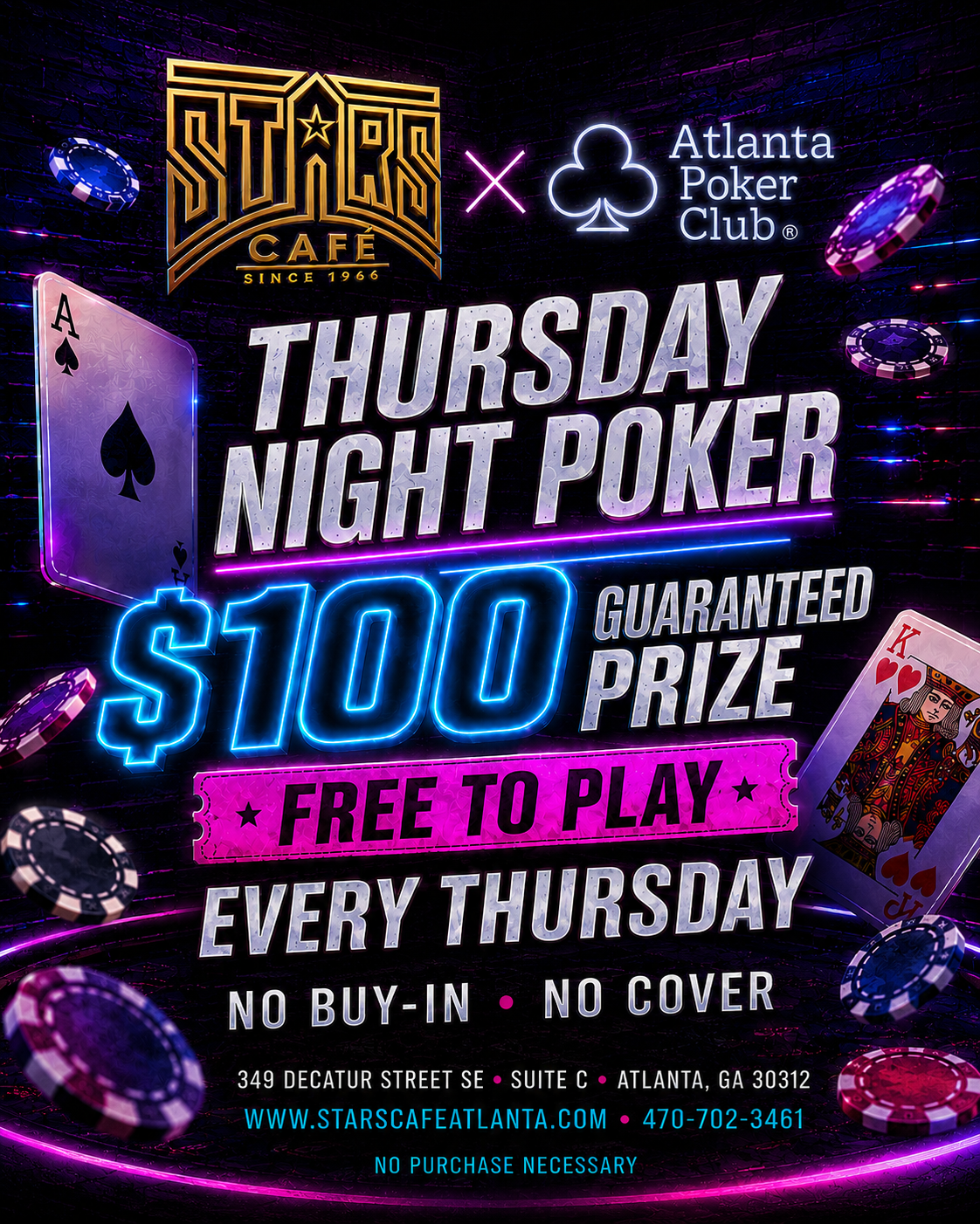 Thursday Night Poker at Stars Café
